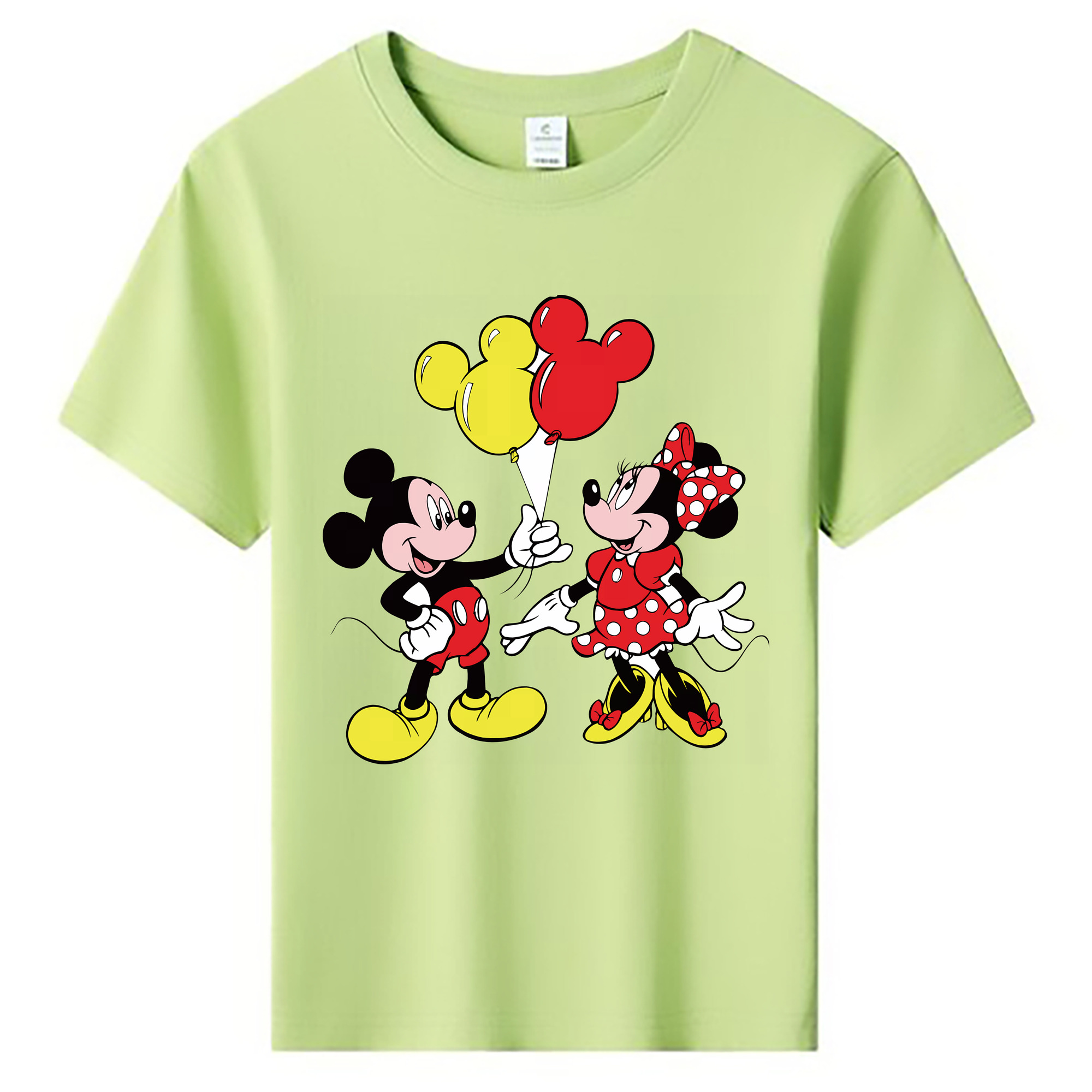 （画像用） ミッキーマウス Mickey Mouse 綿100％キッズTシャツ（フロントプリント）